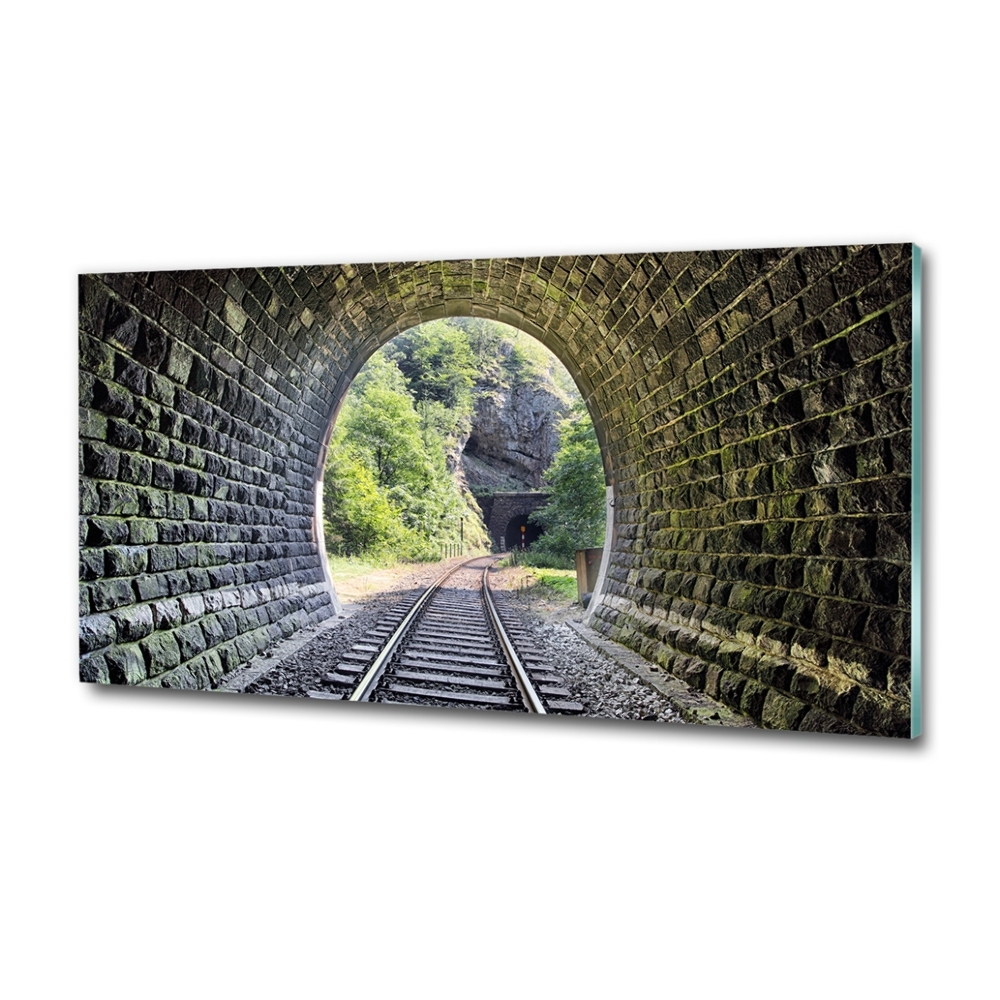 Tableau verre imprimé Tunnel ferroviaire