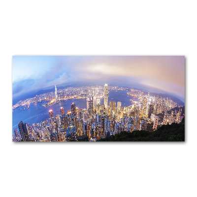 Tableau photo sur verre Vue d'ensemble de Hong Kong