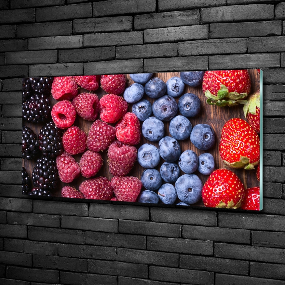 Tableau sur verre Fruits de la forêt