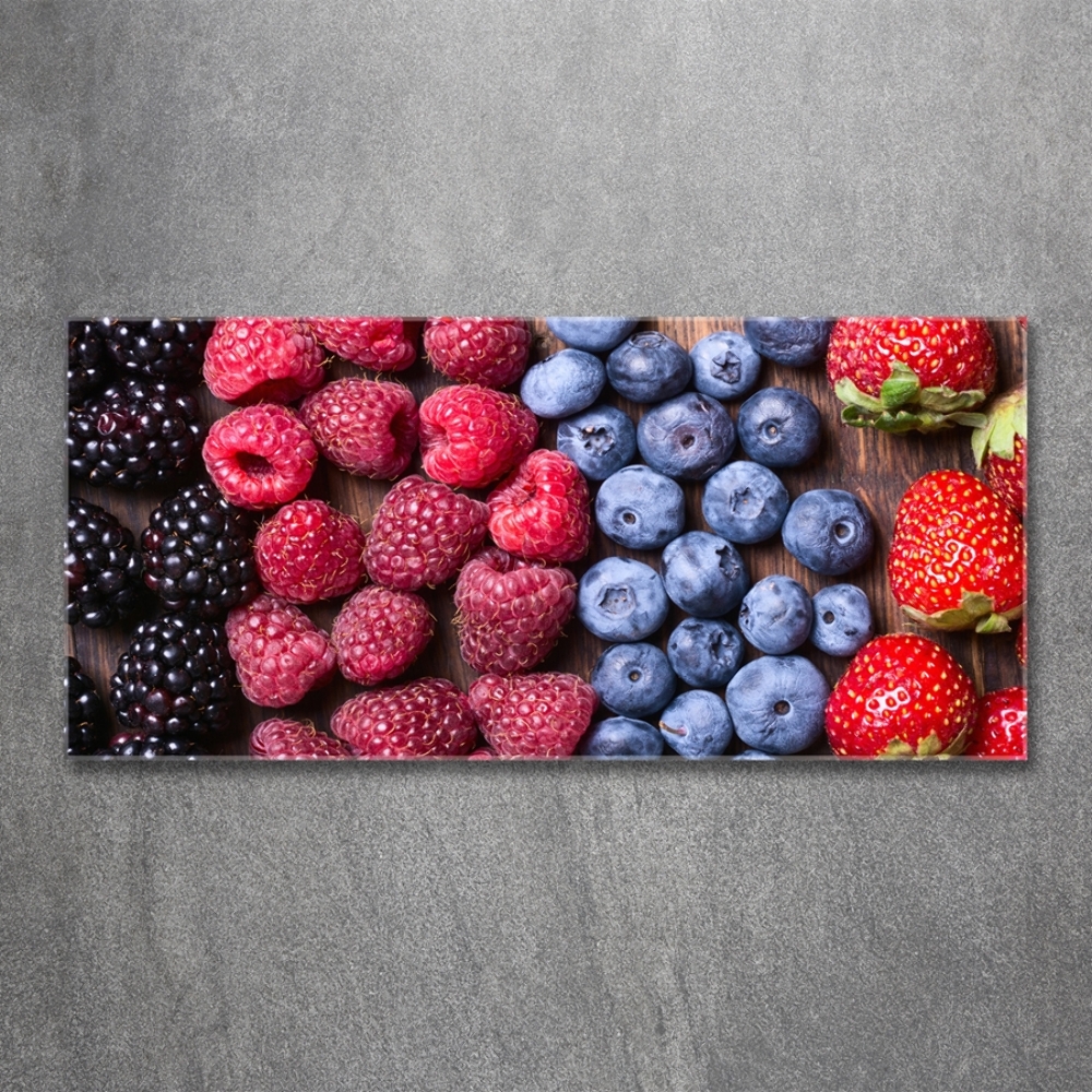 Tableau sur verre Fruits de la forêt