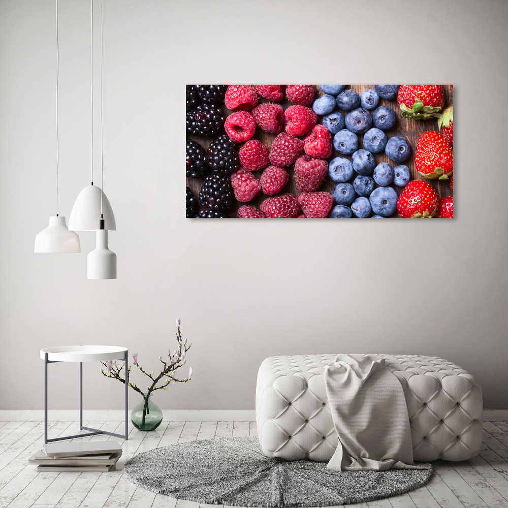 Tableau sur verre Fruits de la forêt