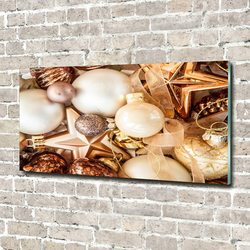 Tableau sur verre Boules de Noël