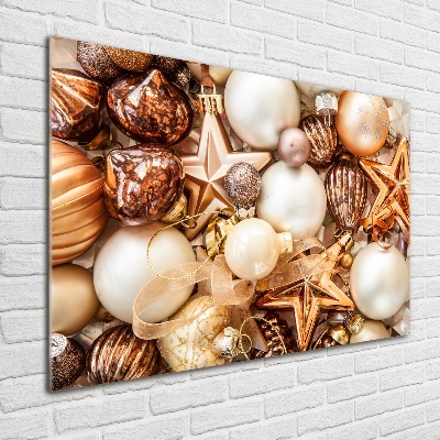 Tableau sur verre Boules de Noël