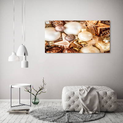 Tableau sur verre Boules de Noël