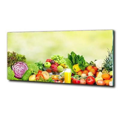 Tableau photo sur verre Légumes et fruits