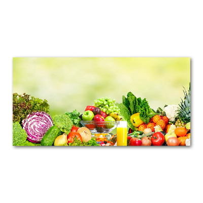 Tableau photo sur verre Légumes et fruits