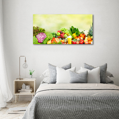 Tableau photo sur verre Légumes et fruits