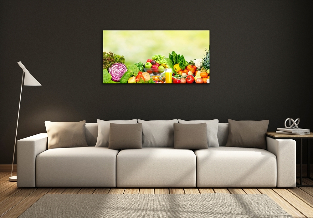 Tableau photo sur verre Légumes et fruits