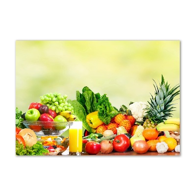 Tableau photo sur verre Légumes et fruits