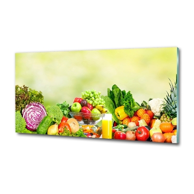 Tableau photo sur verre Légumes et fruits