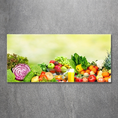 Tableau photo sur verre Légumes et fruits