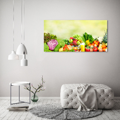 Tableau photo sur verre Légumes et fruits