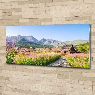 Tableau photo sur verre Chalets en montagne