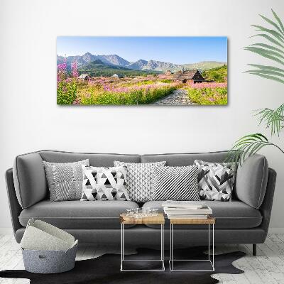 Tableau photo sur verre Chalets en montagne