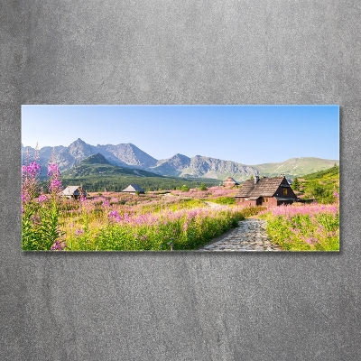 Tableau photo sur verre Chalets en montagne