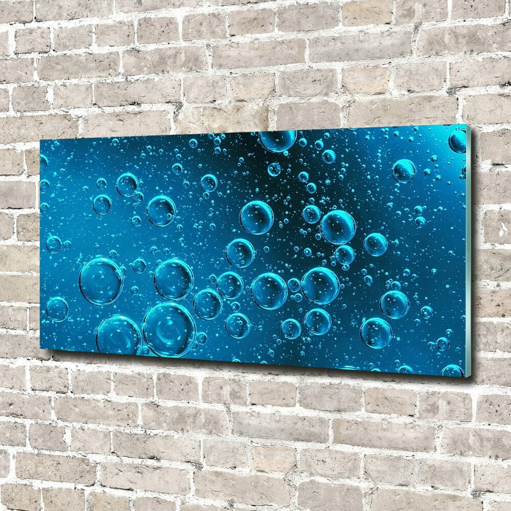 Tableau verre imprimé Bulles sous l'eau