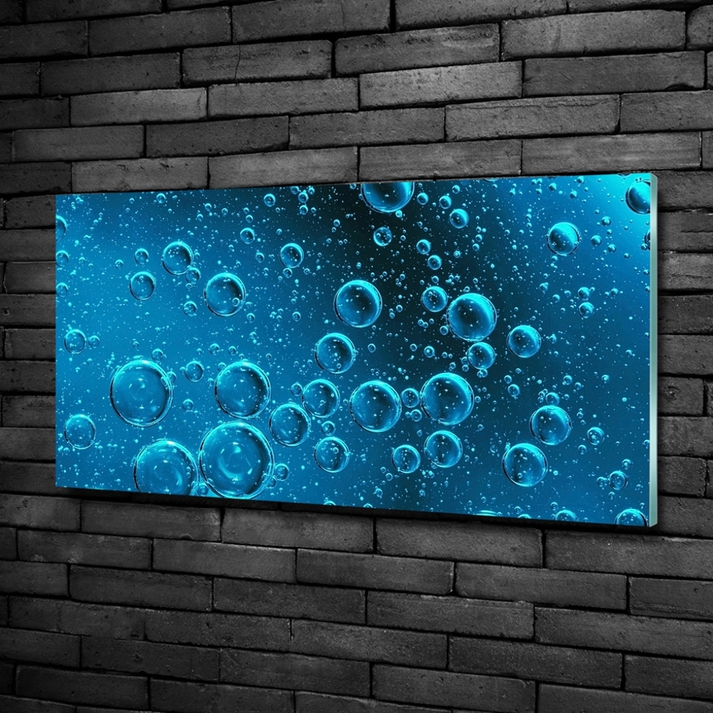 Tableau verre imprimé Bulles sous l'eau