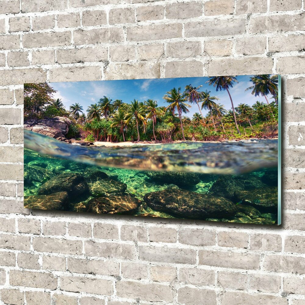 Tableau photo sur verre Plage tropicale eau claire