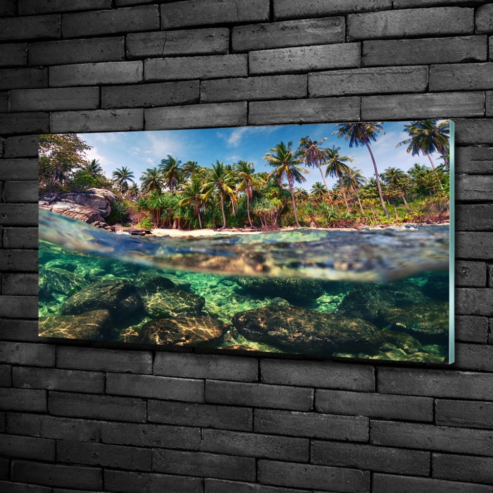 Tableau photo sur verre Plage tropicale eau claire