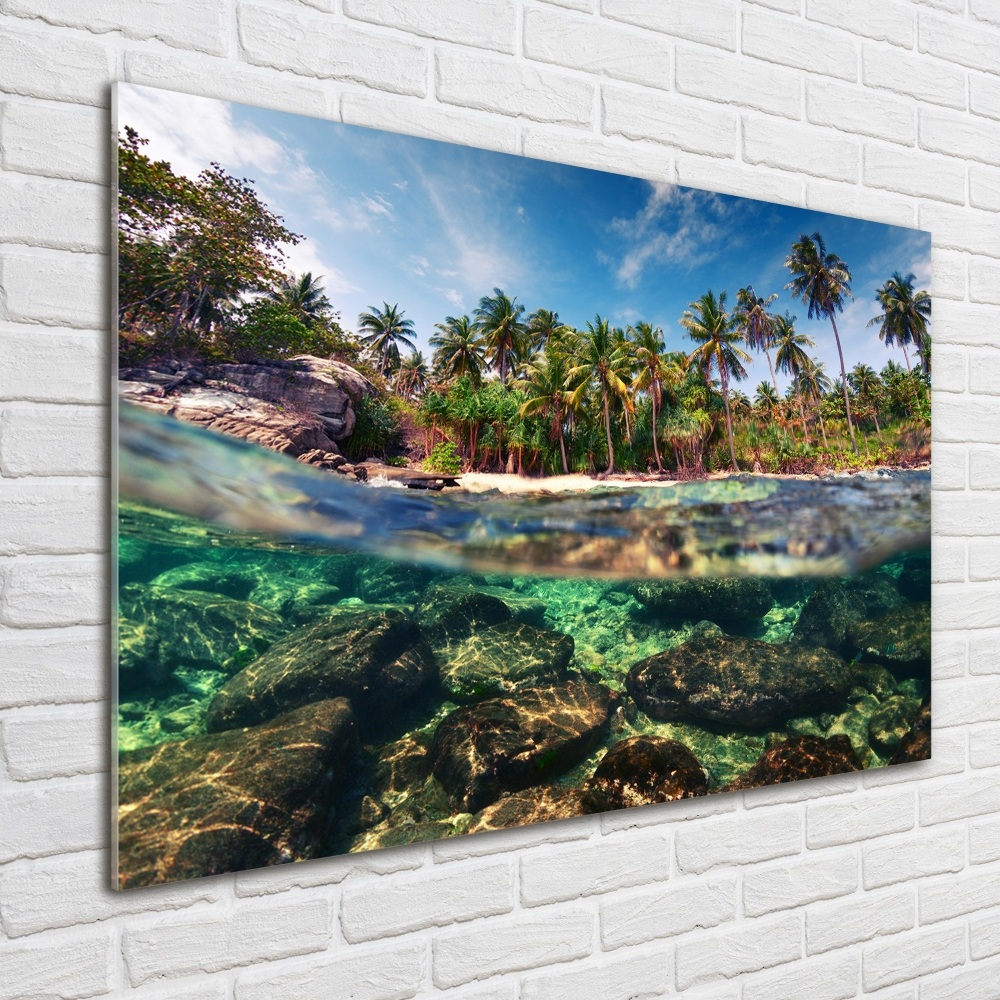 Tableau photo sur verre Plage tropicale eau claire