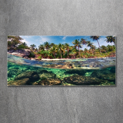 Tableau photo sur verre Plage tropicale eau claire