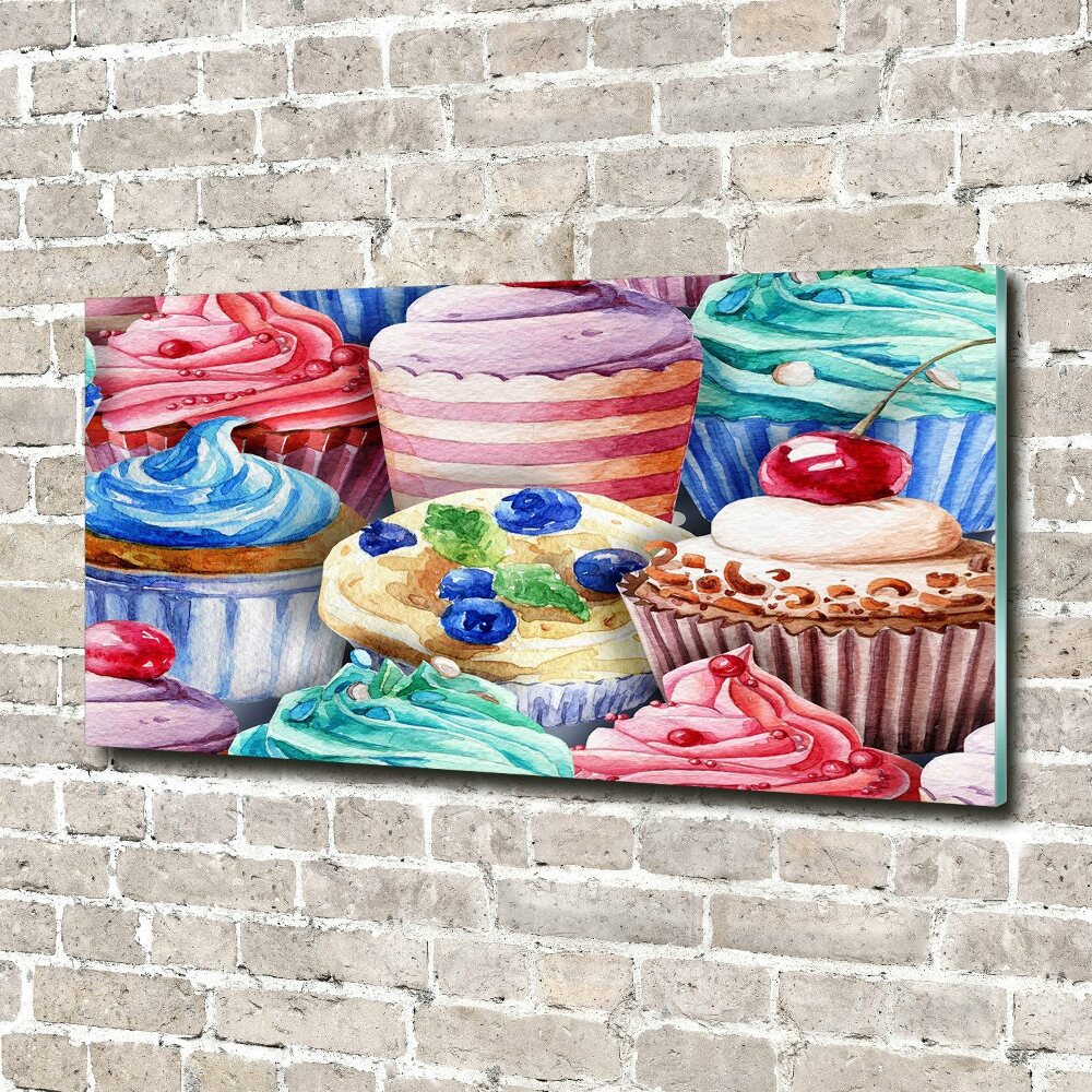 Tableau verre imprimé Gâteaux colorés