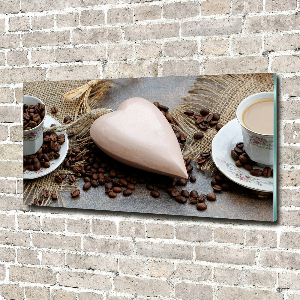 Tableau sur verre Café au lait