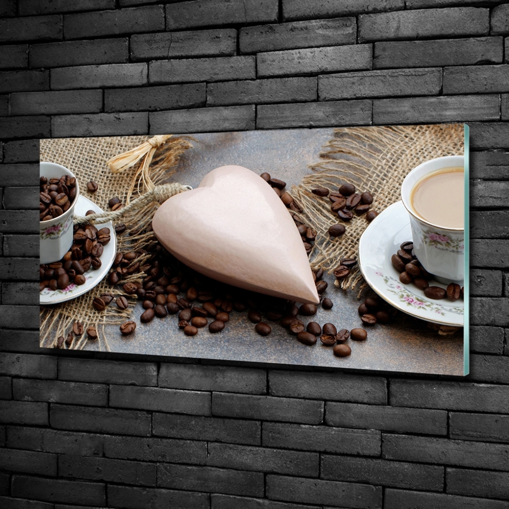 Tableau sur verre Café au lait