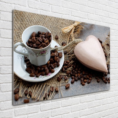 Tableau sur verre Café au lait