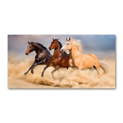 Tableau sur verre Chevaux de marche