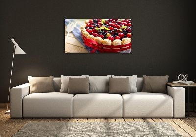 Tableau sur verre Gâteau aux fruits de la forêt