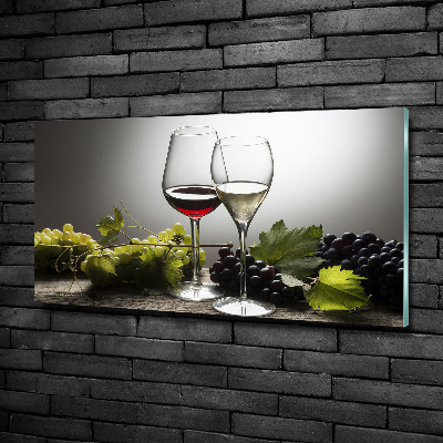 Tableau en verre Vin et raisins