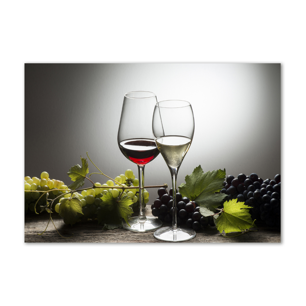 Tableau en verre Vin et raisins