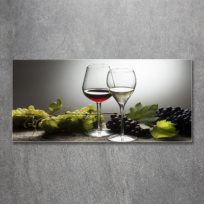 Tableau en verre Vin et raisins