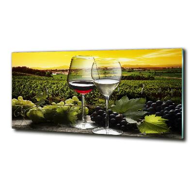 Tableau sur verre Vin et raisins