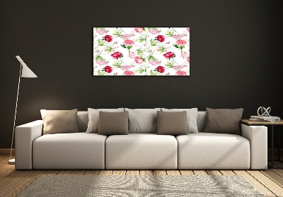 Tableau imprimé sur verre Pivoines roses