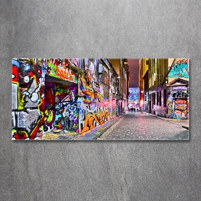 Tableau photo sur verre Graffiti coloré