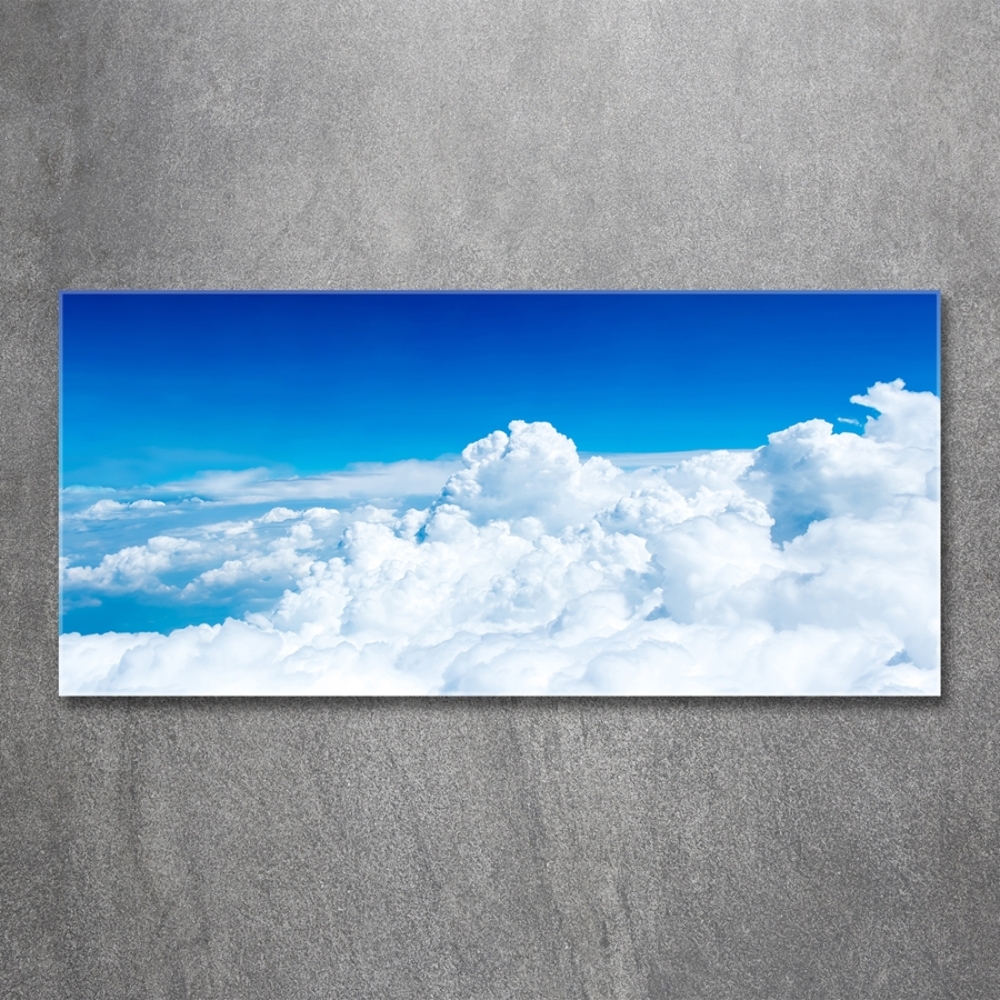 Tableau en verre Vue des nuages à vol d'oiseau