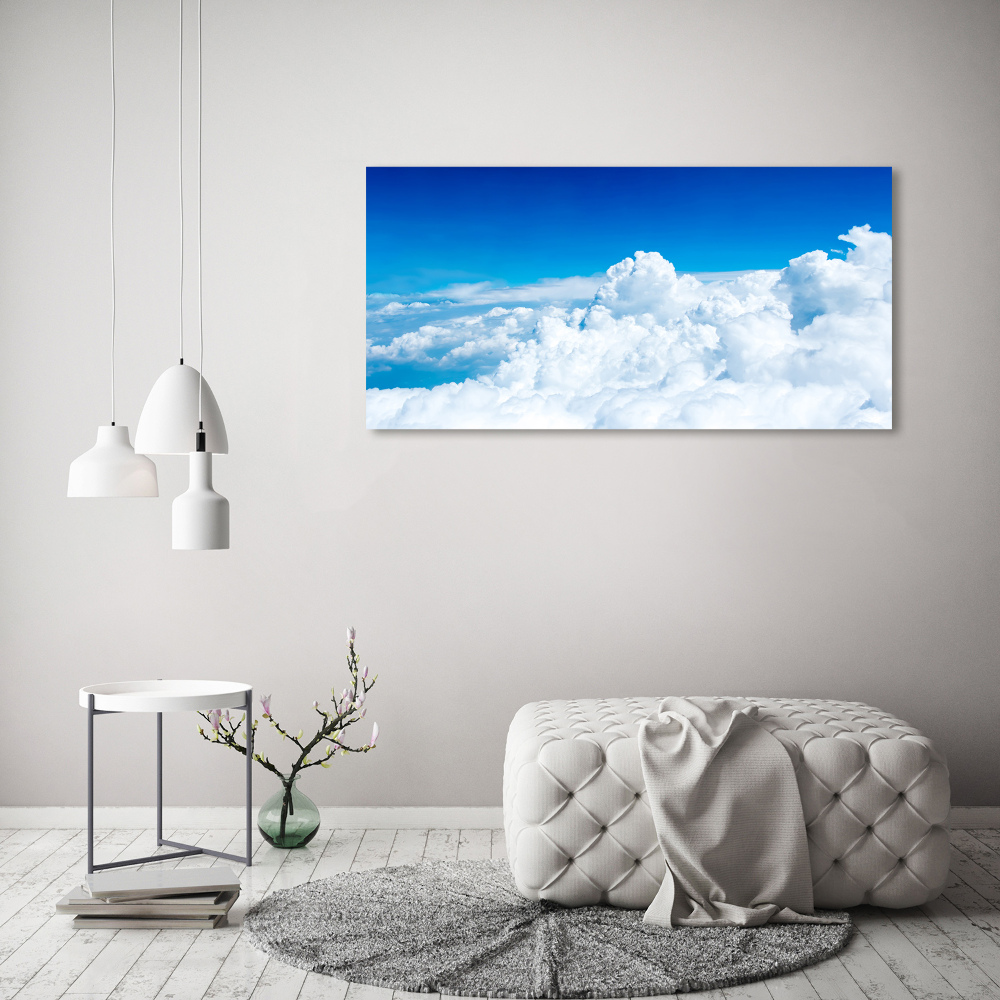 Tableau en verre Vue des nuages à vol d'oiseau