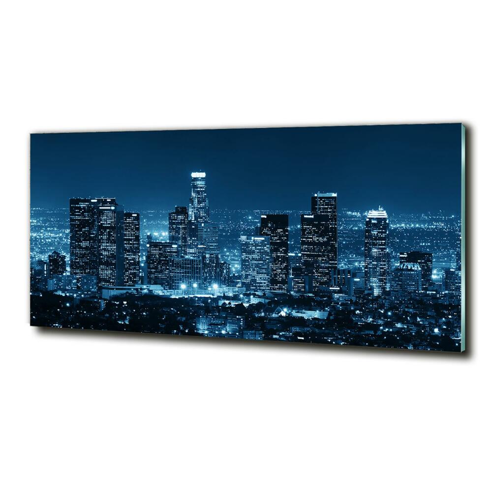 Tableau imprimé sur verre Los Angeles la nuit