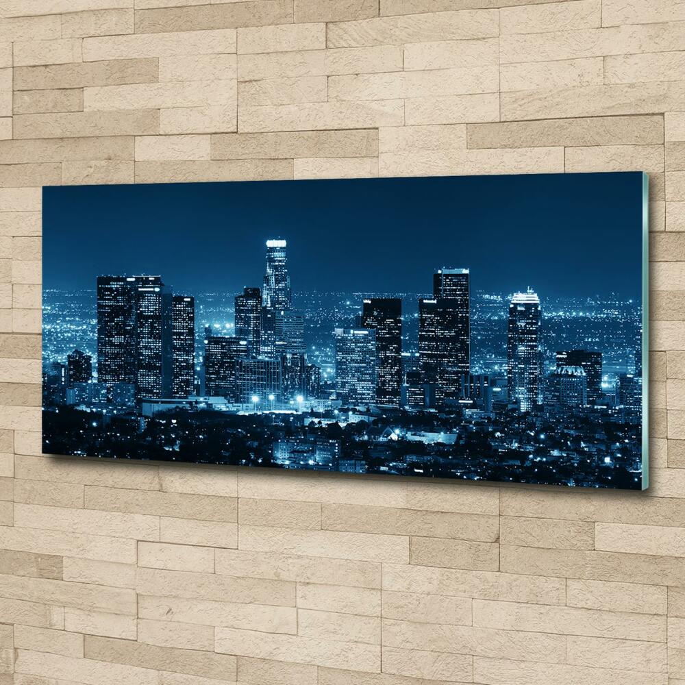 Tableau imprimé sur verre Los Angeles la nuit