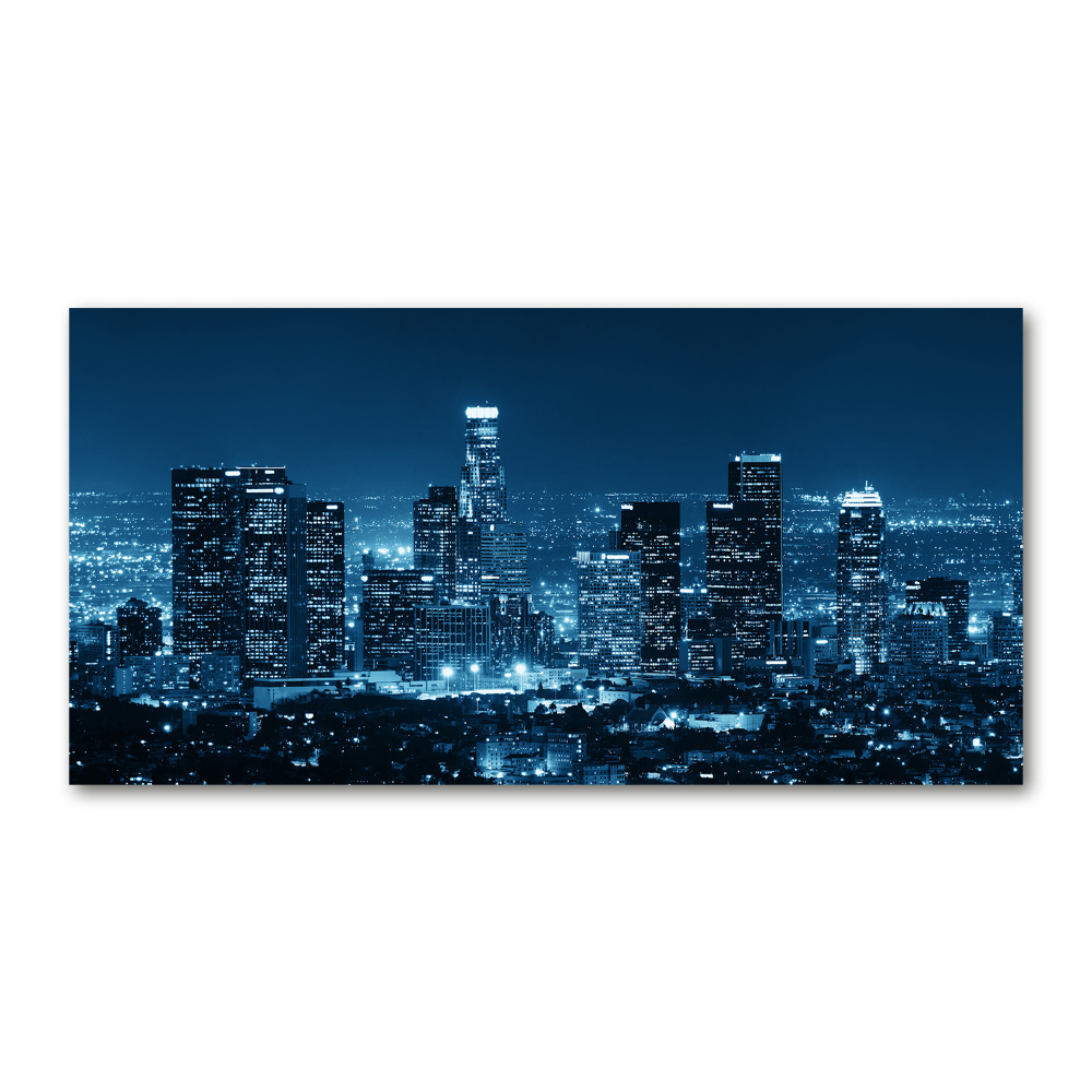 Tableau imprimé sur verre Los Angeles la nuit