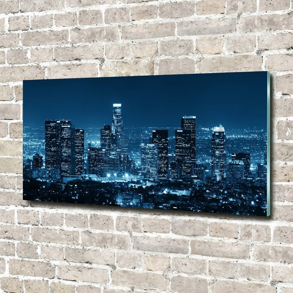 Tableau imprimé sur verre Los Angeles la nuit