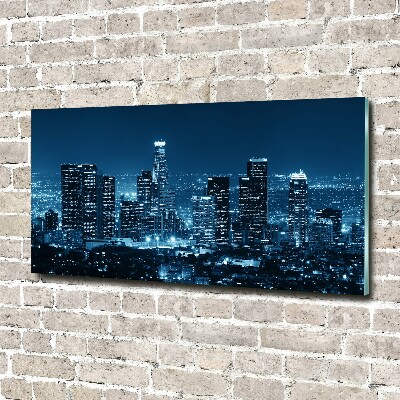 Tableau imprimé sur verre Los Angeles la nuit