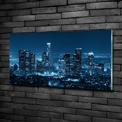 Tableau imprimé sur verre Los Angeles la nuit