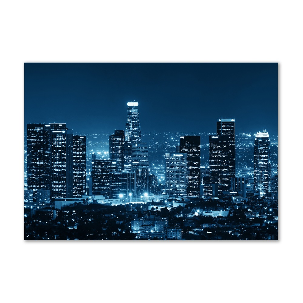 Tableau imprimé sur verre Los Angeles la nuit