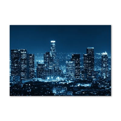 Tableau imprimé sur verre Los Angeles la nuit