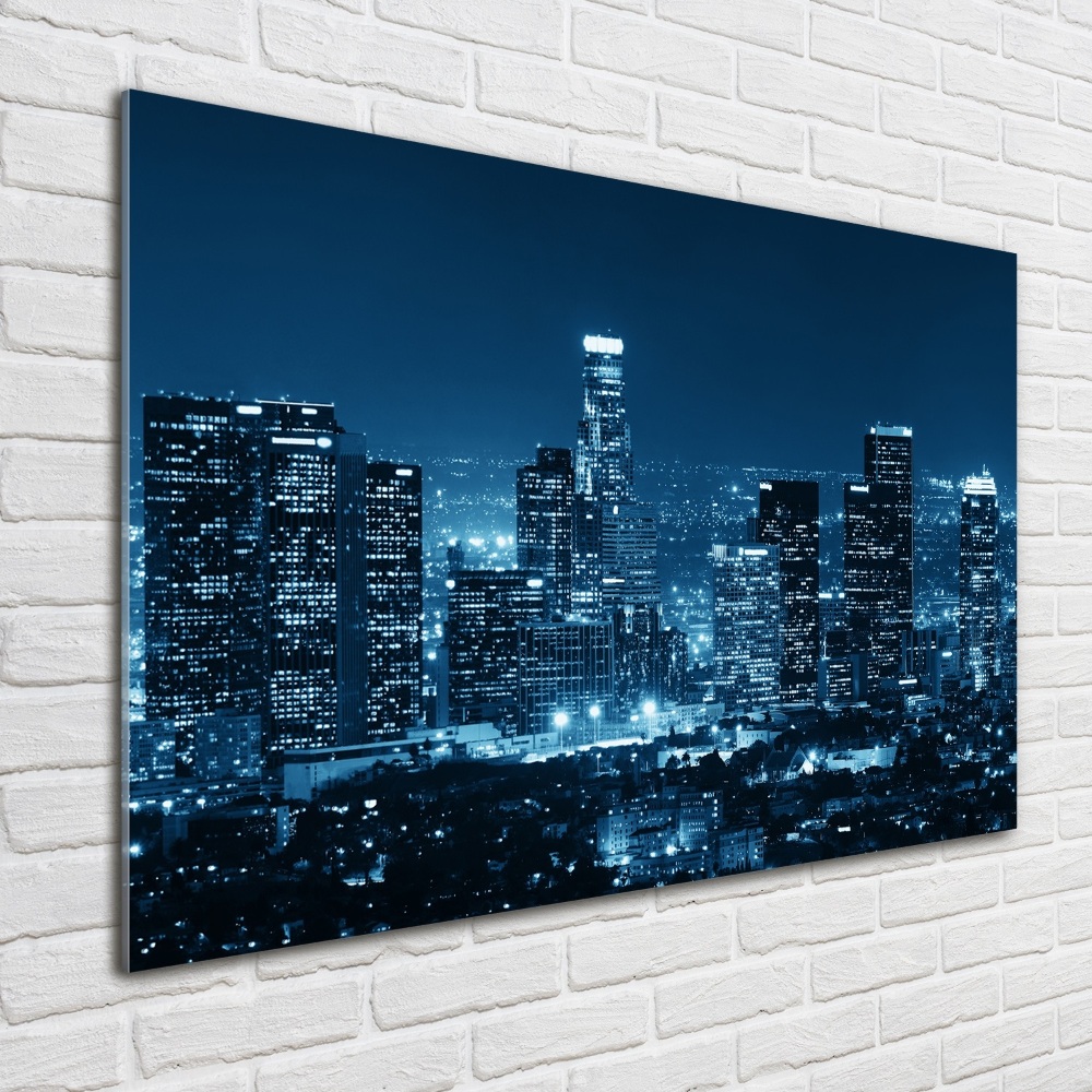 Tableau imprimé sur verre Los Angeles la nuit