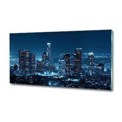 Tableau imprimé sur verre Los Angeles la nuit