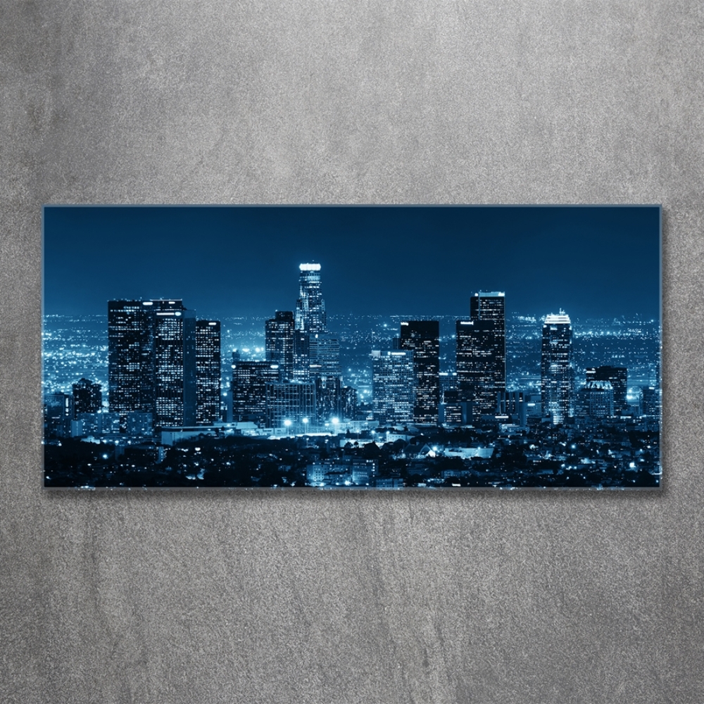 Tableau imprimé sur verre Los Angeles la nuit